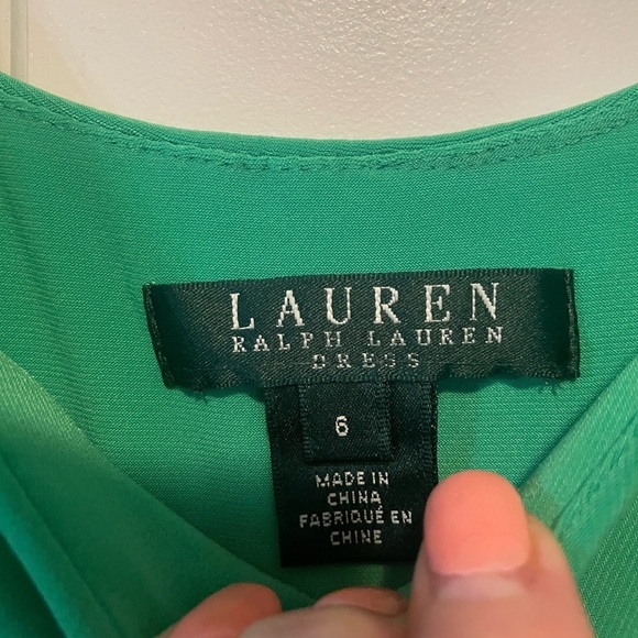 Lauren Ralph Lauren Green twist front dress size 6 - Picture 5 of 10